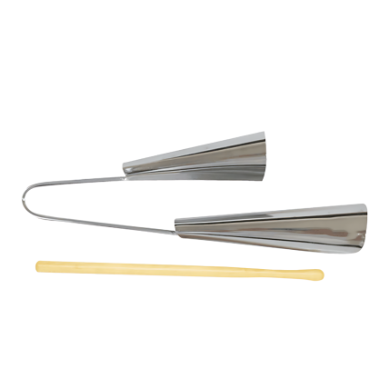 Agogô Spanking Duplo Grande Cromado