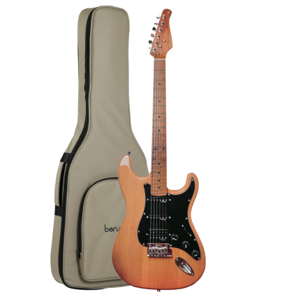 Guitarra Benson Stratocaster Hardy Series HSS 902 Natural Com Bag