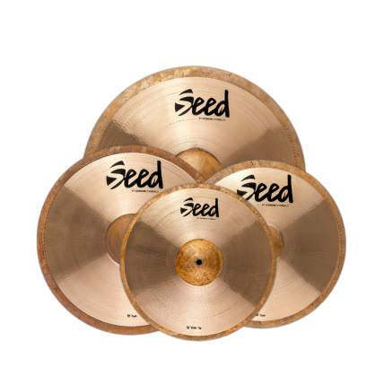 Kit Prato Domene Serie Seed 3 – HiHat 14''/ Crash 16"/ Crash 18''/ Ride 22''