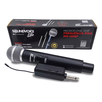 Microfone Soundvoice Lite MM-120SF VHF Frequencia Fixa 2425