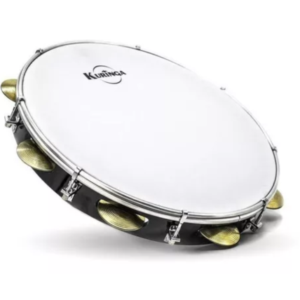 PandeiroTorelli Kuringa 10 Madeira Maciça Formica Preta Platinela Latao KP100PR