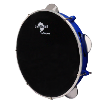 Pandeiro Liverpool Standard Sambrasil 10" Azul 11266