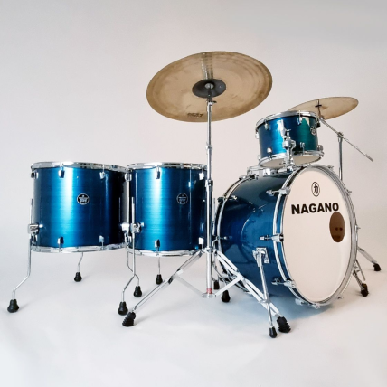 Bateria Nagano Ledship BST Blue Stripe 24/14 - 13/16/18 Com Ferragem