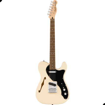 Guitarra Fender Squier Affinity Series Telecaster Thinline Laurel Fingerboard Black Pickguard Olympic Wh 0378271505