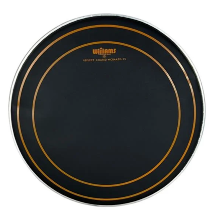 Pele Williams WAA Reflect Filme Duplo Porosa Preta Com Muffle Para Bumbo WCBAA2FF-15MIL-20BD (10+5) 20"