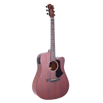 Violão Eletrico Tagima Folk Cutaway EQ Aço Tampo Sapele Juninho Afram Dark Mahogany