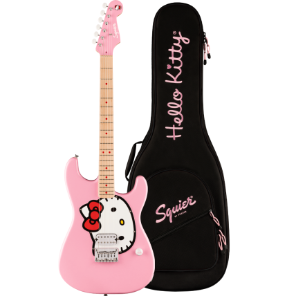 Guitarra Fender Squier Hello Kitty Pink Strato With Gig Bag 0379102970