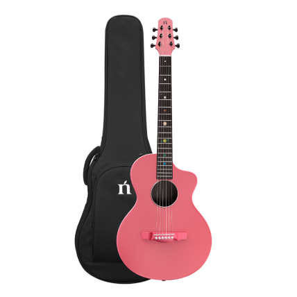 Violão Natasha Asteroid +NSX Smart- elétrico Com Efeitos e App Peach Pink