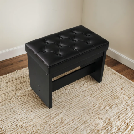 Banqueta Opus B 600 Black Piano 10B Preta