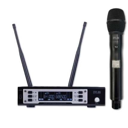 Microfone Dylan D-9001STB Sistema Sem Fio UHF Talkback 1 Bastão